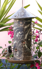 Ceramic Seed Bird Feeder - Marbled Tree Bark