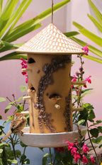 Ceramic Seed Bird Feeder - Lavender Salvia