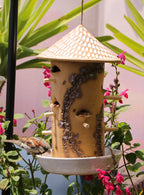 Ceramic Seed Bird Feeder - Lavender Salvia