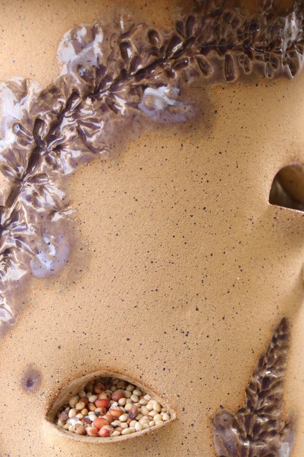 Ceramic Seed Bird Feeder - Lavender Salvia