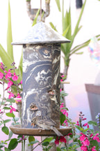 Ceramic Seed Bird Feeder - Marbled Tree Bark