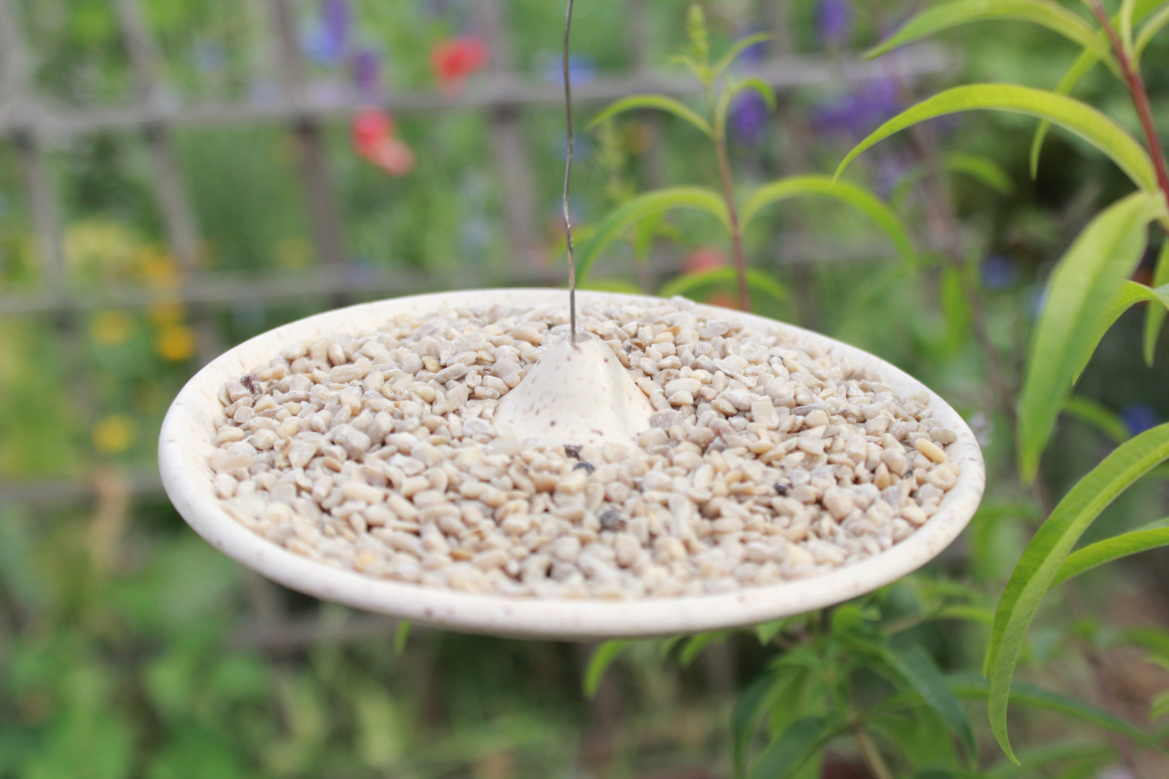Handcrafted Ceramic Hanging Bird Feeder Plate