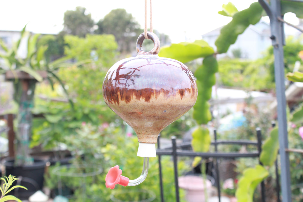 Ceramic Hummingbird Feeder - Ancient Flux