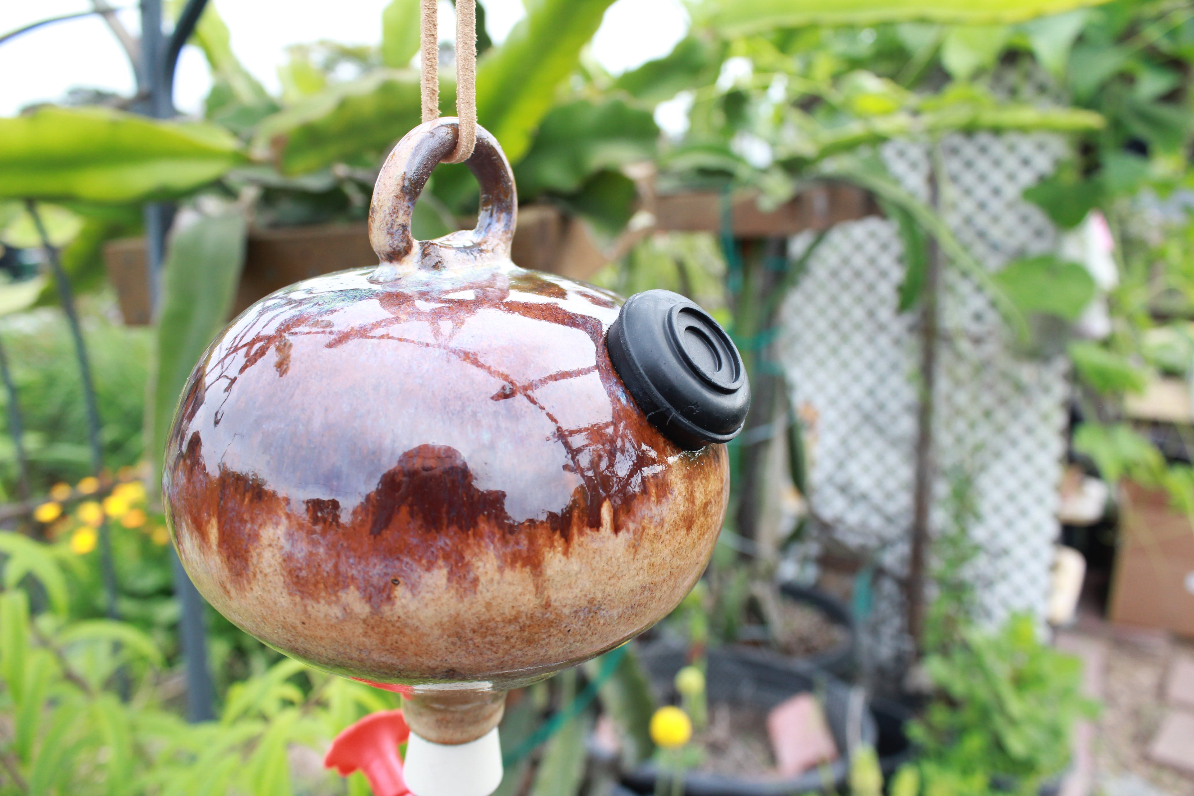 Ceramic Hummingbird Feeder - Ancient Flux