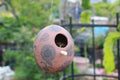 Ceramic Bird House - Earthy Sunflowers