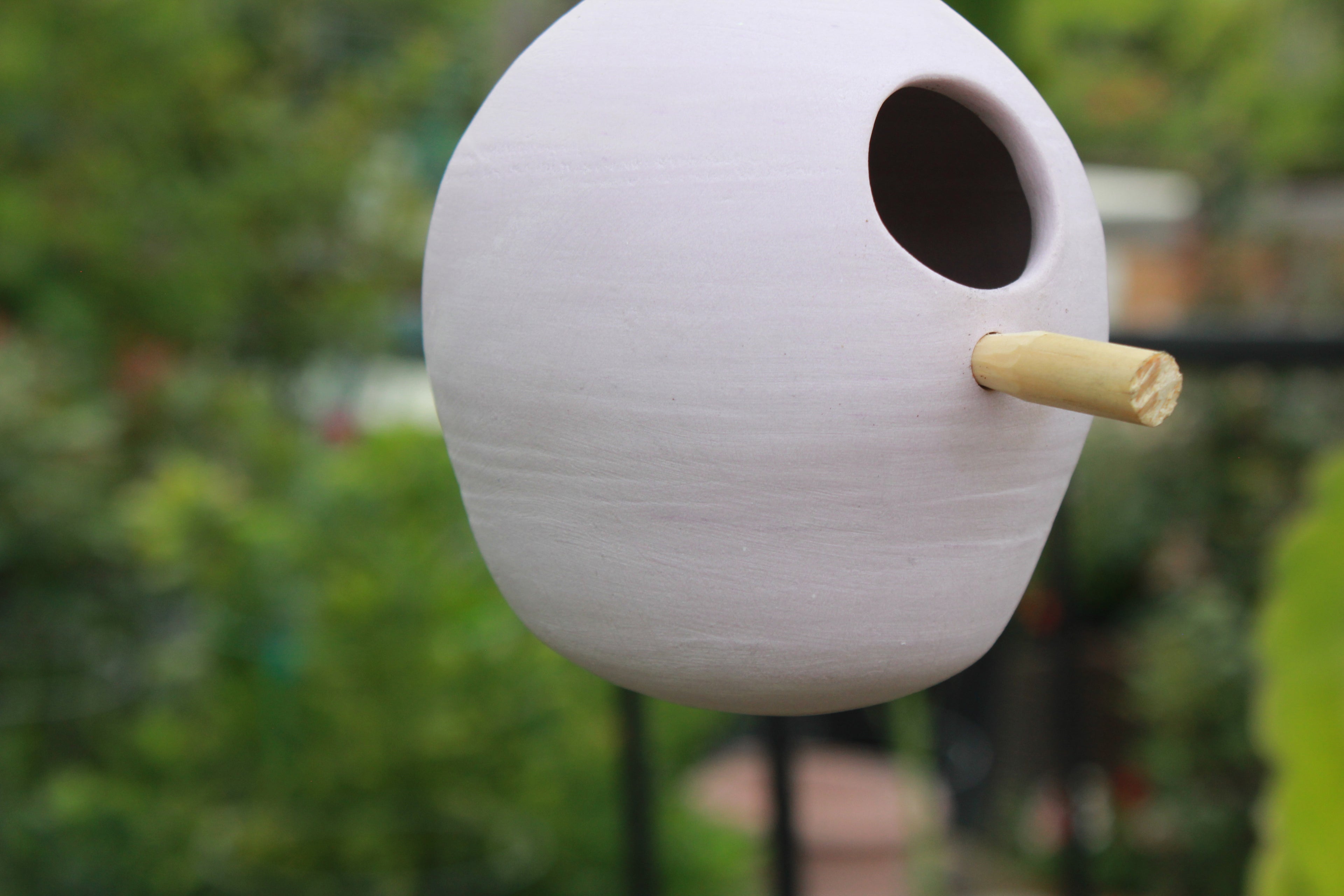 Ceramic Bird House - Lavender