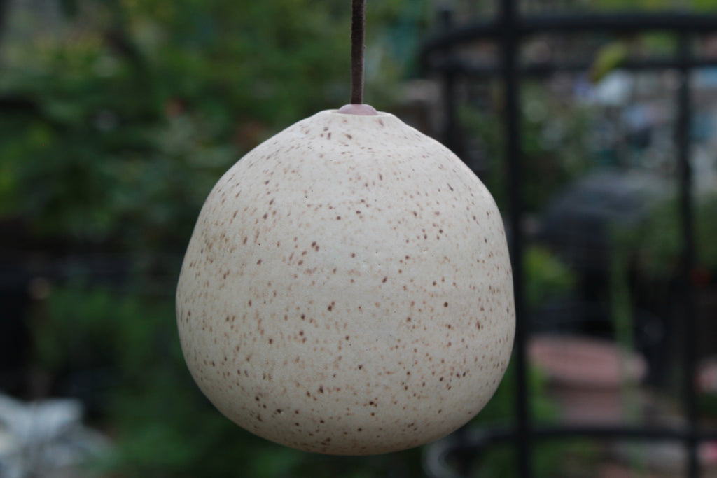Ceramic Bird House - Speckled Oatmeal