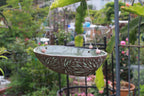 Hanging Ceramic Bird Bath – Turquoise Blue