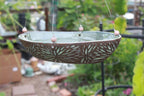 Hanging Ceramic Bird Bath – Turquoise Blue